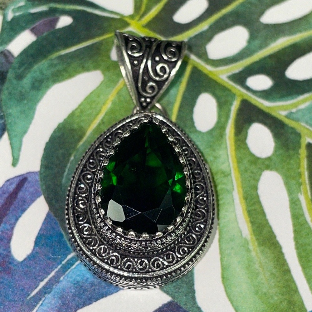 Huge Emerald Necklace Pendant